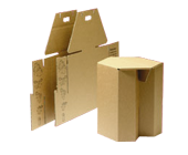 Sechskant Hocker DEVIN, 4er Set, natur